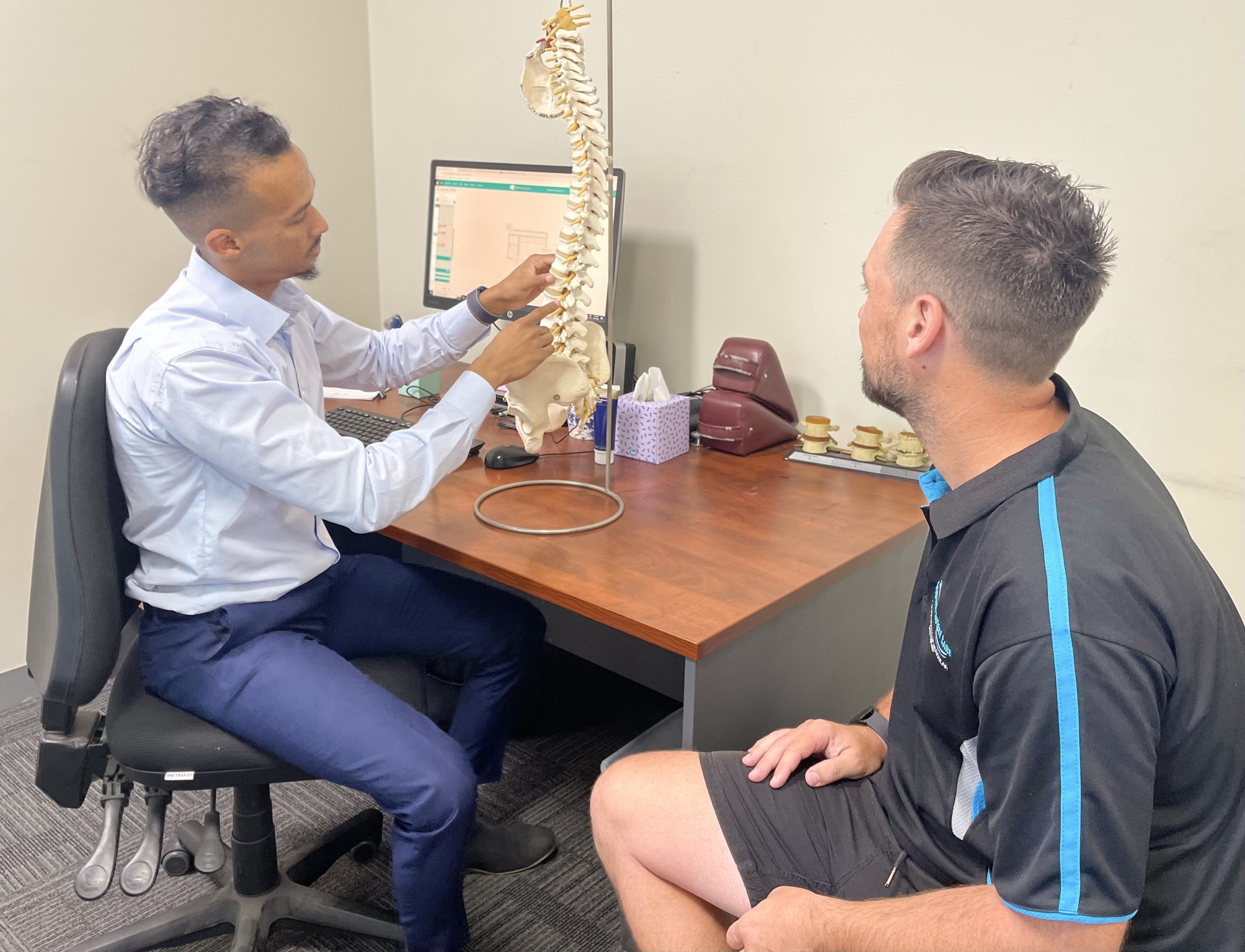 Modern chiropractic treatment room